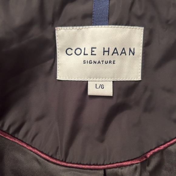 Cole Haan Signature Bib Insert Down & Feather Coat Black size large - Picture 2 of 7